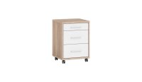 Büromöbel-Set / Arbeitszimmer OFFICE LINE + Highboard in Eiche Sonoma / weiß