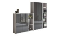 Aktenschrank TABOR 4 in lichtgrau / anthrazit Hochglanz,...