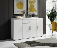 Kommode / Sideboard LILLY 13 in weiß 117 cm breit