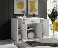 Kommode / Sideboard LILLY 13 in weiß 117 cm breit