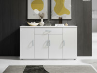 Kommode / Sideboard LILLY 13 in weiß 117 cm breit