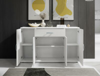 Kommode / Sideboard LILLY 13 in weiß 117 cm breit