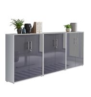 Aktenschrank TABOR 99 in lichtgrau / anthrazit Hochglanz,...