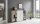 Aktenschrank TABOR 13 in Eiche Sonoma / weiß matt, Schrankwand, Büroschrank, abschließbar, Metallgriffe