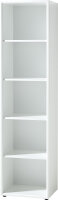 Aktenschrank MONTERREY 1 in weiß, Glasfront, Metallgriffe, abschließbar (BxHxT) 210x196x37 cm