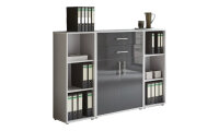 Aktenschrank TABOR 13 in lichtgrau / anthrazit Hochglanz,...