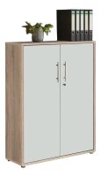 Aktenschrank TABOR niedrig  in Eiche Sonoma / weiß...