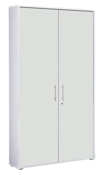 Aktenschrank TABOR breit / hoch  in weiß / weiß matt, Büroschrank, abschließbar, (BxHxT) 84,4x185,6x33 cm