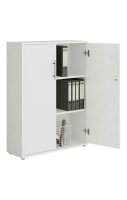 Büromöbel-Set TABOR PRO 4 in weiß / weiß matt, Arbeitszimmer Komplett-Set