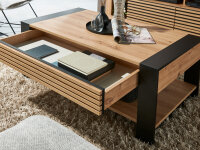 Couchtisch FERRARA in Artisan Eiche, MDF Front mit aufgesetzen Stäbchen 1 Schubkasten, 1 Ablageboden, (BxHxT) 108x42x60 cm