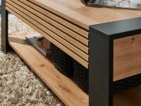 Couchtisch FERRARA in Artisan Eiche, MDF Front mit aufgesetzen Stäbchen 1 Schubkasten, 1 Ablageboden, (BxHxT) 108x42x60 cm
