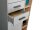 Badmöbel-Set Badezimmer TOURS 1 in grau / Sonoma, 4-tlg., Spiegelschrank inkl. LED-Beleuchtung, (BxHxT) 140x185x38 cm