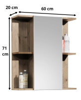Badezimmer Spiegelschrank Badmöbel VALENCIA Schwarz matt