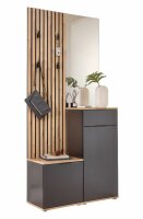 Kompaktgarderobe EASY in Artisan Eiche / anthrazit,...