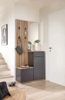 Kompaktgarderobe EASY in Artisan Eiche / anthrazit,...