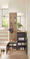 Kompaktgarderobe EASY in Artisan Eiche / anthrazit, (BxHxT) 88x195x35 cm