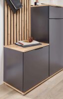 Kompaktgarderobe EASY in Artisan Eiche / anthrazit, (BxHxT) 88x195x35 cm