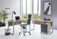 Winkelschreibtisch TABOR inkl. Rollcontainer,...