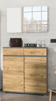 Garderoben-Set LAUSANNE 4, 2-tlg., Schuhschrank + Garderobenspiegel