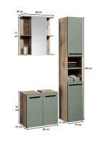 Badmöbel-Set Badezimmer VALENCIA 2, 3-tlg. mit Spiegelschrank