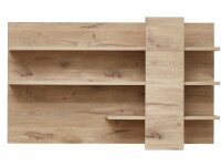 Wohnwand Anbauwand BELLINZONA, Viking Oak Nature Nb. / graphit, Soft-Close, LED-Beleuchtung