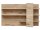 Wohnwand Anbauwand BELLINZONA, Viking Oak Nature Nb. / graphit, Soft-Close, LED-Beleuchtung