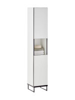 Badezimmer Hochschrank Badmöbel VENEZIA Weiß matt