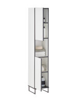 Badezimmer Hochschrank Badmöbel VENEZIA Weiß matt