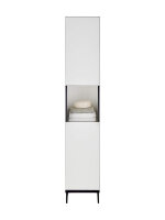 Badezimmer Hochschrank Badmöbel VENEZIA Weiß matt
