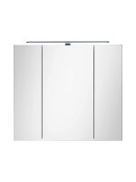 Badezimmer Spiegelschrank 80 cm Badmöbel VENEZIA Weiß matt