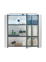Badezimmer Spiegelschrank 80 cm Badmöbel VENEZIA Weiß matt