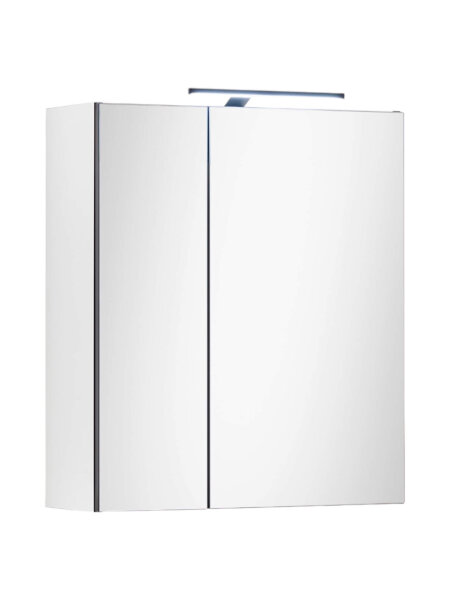 Badezimmer Spiegelschrank 60 cm Badmöbel VENEZIA Weiß matt