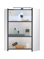 Badezimmer Spiegelschrank 60 cm Badmöbel VENEZIA Weiß matt