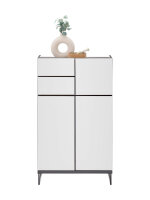 Badezimmer Highboard Badmöbel VENEZIA Weiß matt