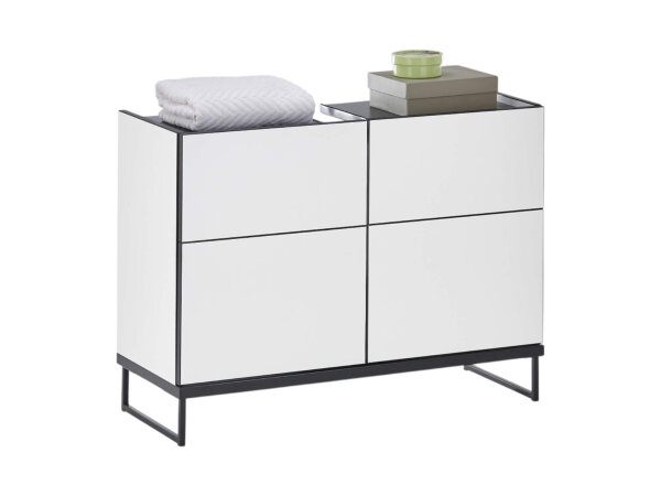 Badezimmer Waschbeckenunterschrank 80 cm Badmöbel VENEZIA Weiß matt