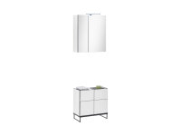 Badezimmer Badmöbel-Set VENEZIA weiß matt Spiegelschrank WBU Set 4