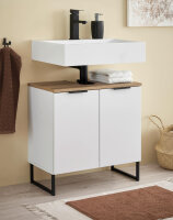 Badezimmer Badmöbel -Set Weiß matt ASPEN 60 cm Spiegelschrank Wbu Set 4