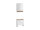 Badezimmer Badmöbel -Set Weiß matt ASPEN 60 cm Spiegelschrank Wbu Set 4