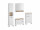 Badezimmer Badmöbel -Set Weiß matt ASPEN 80 cm Hochschrank Spiegelschrank Wbu Highboard Set 1