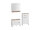 Badezimmer Badmöbel -Set Weiß matt ASPEN 80 cm Spiegelschrank Wbu Highboard Set 3