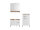 Badezimmer Badmöbel -Set Weiß matt ASPEN 80 cm Spiegelschrank Wbu Highboard Set 3