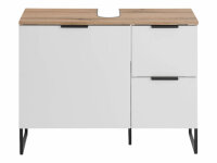 Badezimmer Waschtisch 80 cm Badmöbel ASPEN Weiß matt