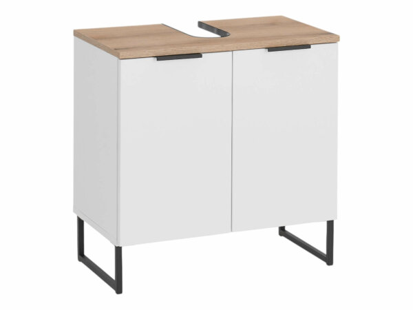 Badezimmer Waschtisch 60 cm Badmöbel ASPEN Weiß matt
