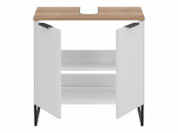 Badezimmer Waschtisch 60 cm Badmöbel ASPEN Weiß matt