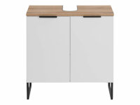 Badezimmer Waschtisch 60 cm Badmöbel ASPEN Weiß matt