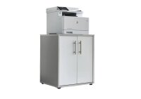 Druckerkommode TABOR in lichtgrau / weiß matt,...