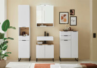 Badezimmer Badmöbel -Set ASPEN 60 cm Hochschrank Spiegelschrank Wbu Highboard Set 1
