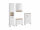 Badezimmer Badmöbel -Set ASPEN 60 cm Hochschrank Spiegelschrank Wbu Highboard Set 1