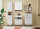 Badezimmer Badmöbel -Set ASPEN 60 cm Hochschrank Spiegelschrank Wbu Highboard Set 1