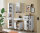 Badezimmer Badmöbel -Set ASPEN 60 cm Hochschrank Spiegelschrank Wbu Highboard Set 1